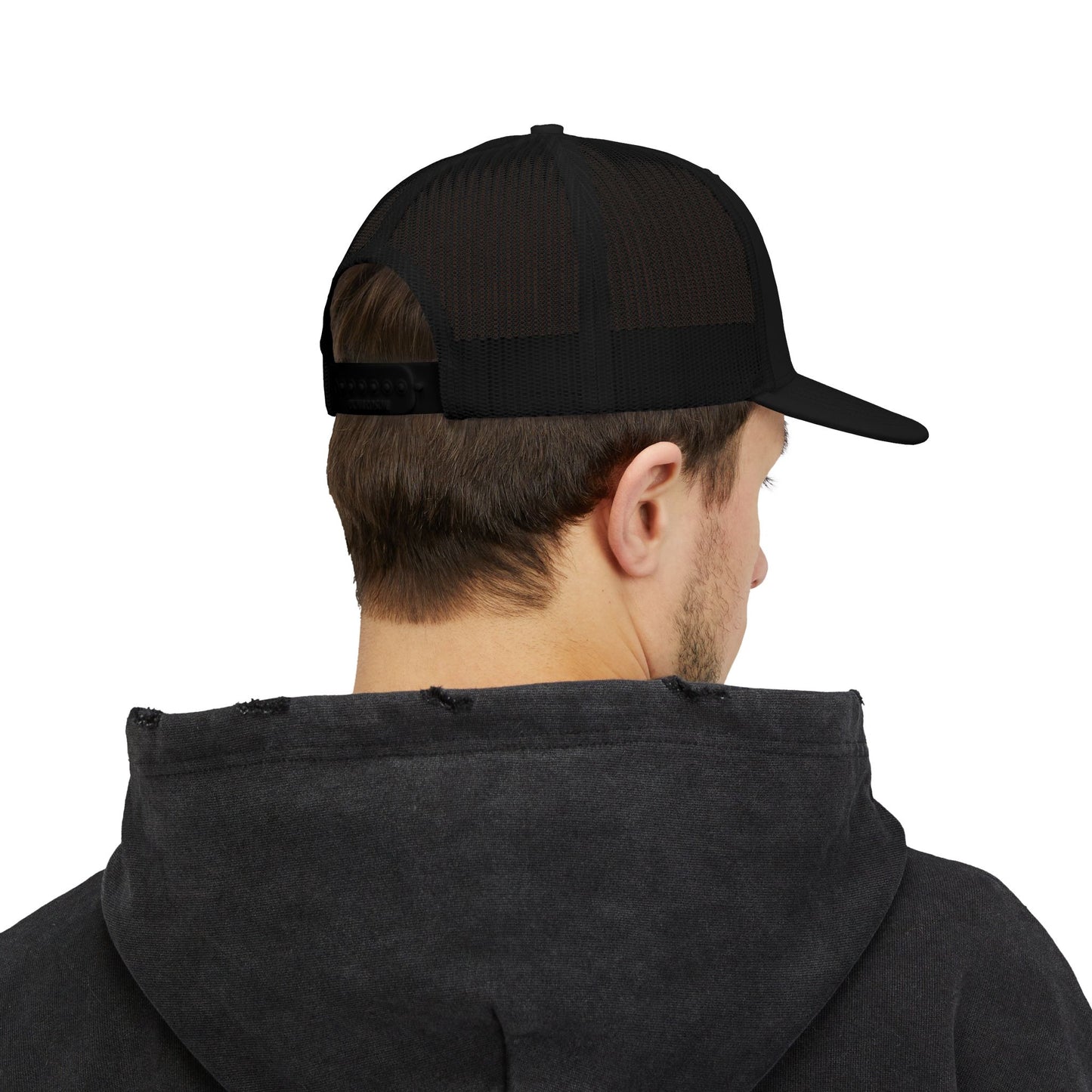 Coffin Embroidered Trucker Hat by Ryot Ink Apparel - angled product view