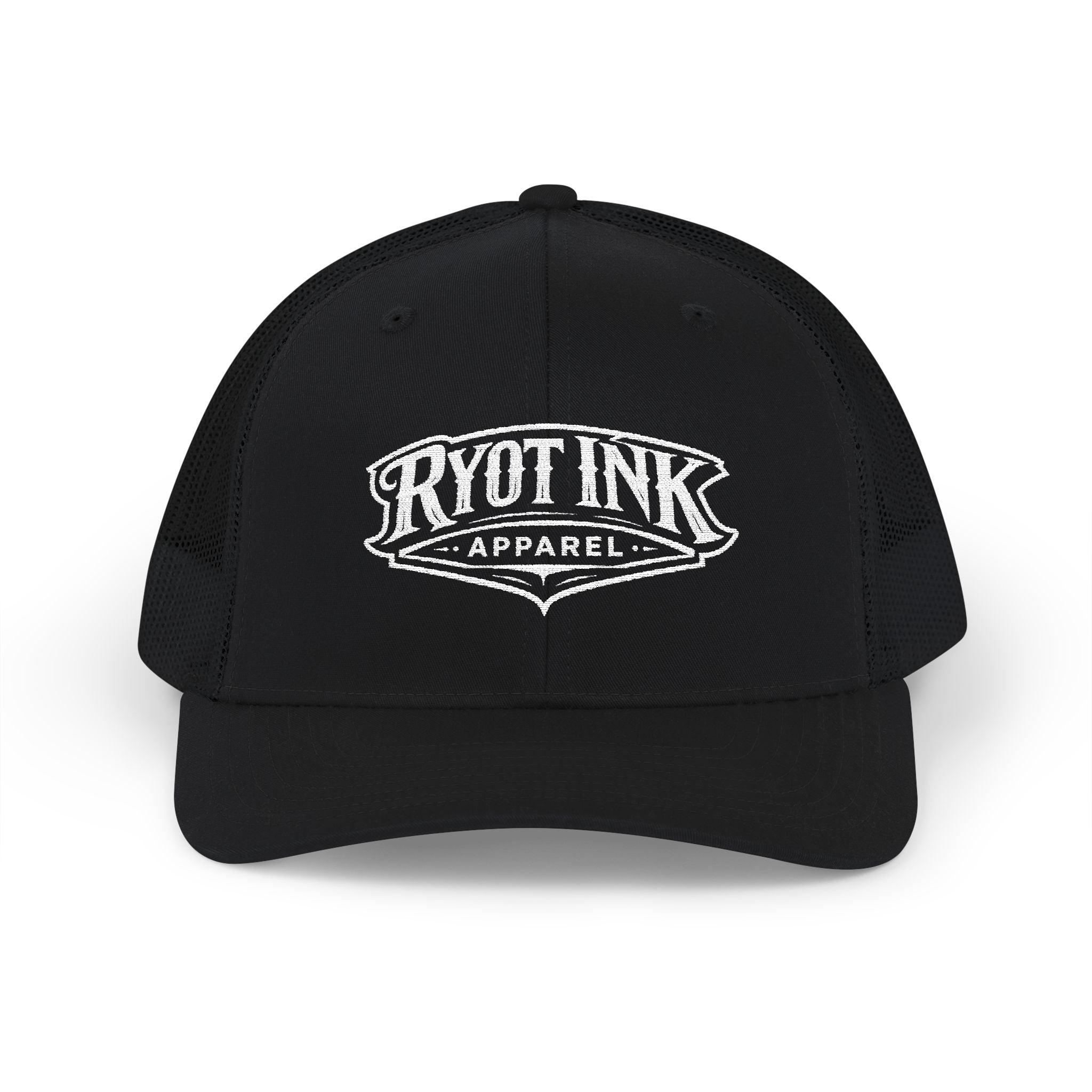 Embroidered Ryot Ink Trucker Hat — Vintage Logo Snapback Cap